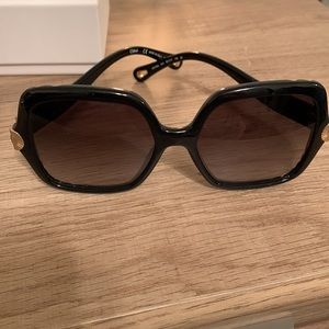 Chloe Brown Tinted Sunglasses with Gold Hardware CE746S. 55-17-140